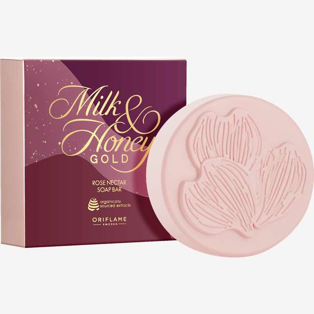 صابون شیرعسل با رایحه رز و کهربا Milk & Honey Gold Rose Water Scented Soap